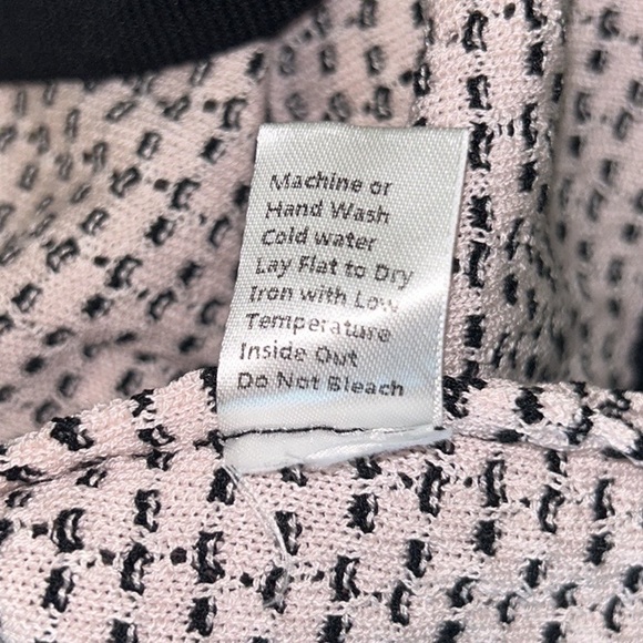 Ming Wang Blush Pink & Black Silver Button Knit Blazer Cardigan - M - Picture 12 of 13